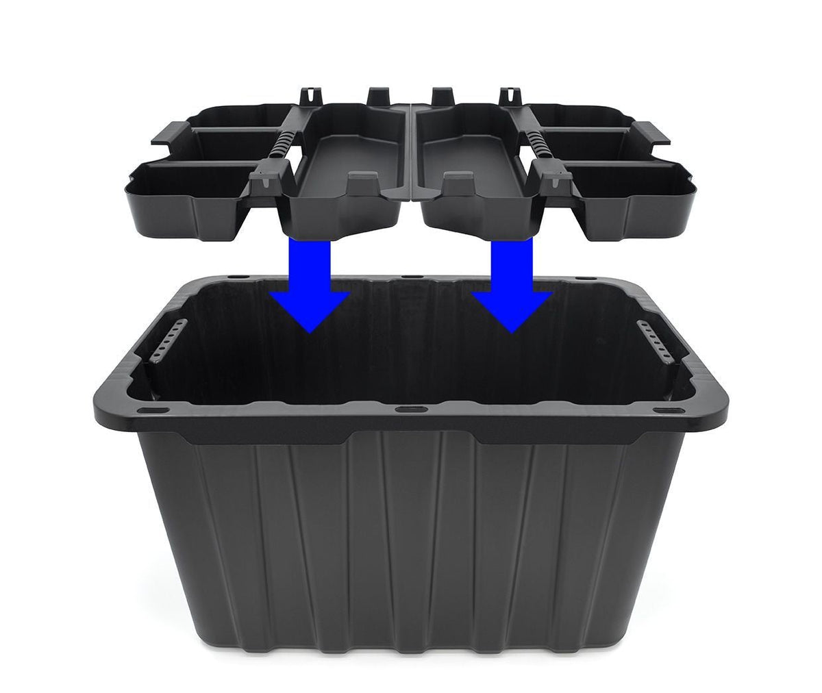 Tote Insert Tray with Carry Handle, Black, 2-pk D6W1 - product image 3