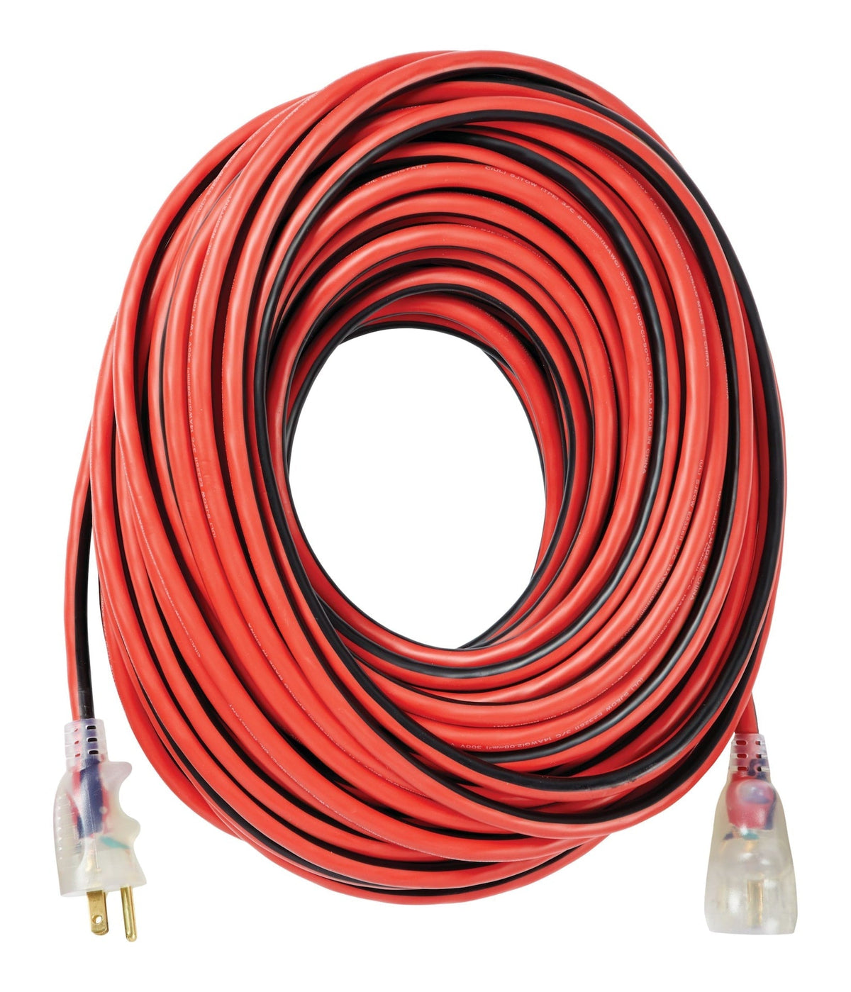 100-ft 14/3 Outdoor Extension Cord with Grounded Outlet, Lighted End and Locking Connector, Hi-Visibility T7Q2 - product image 1