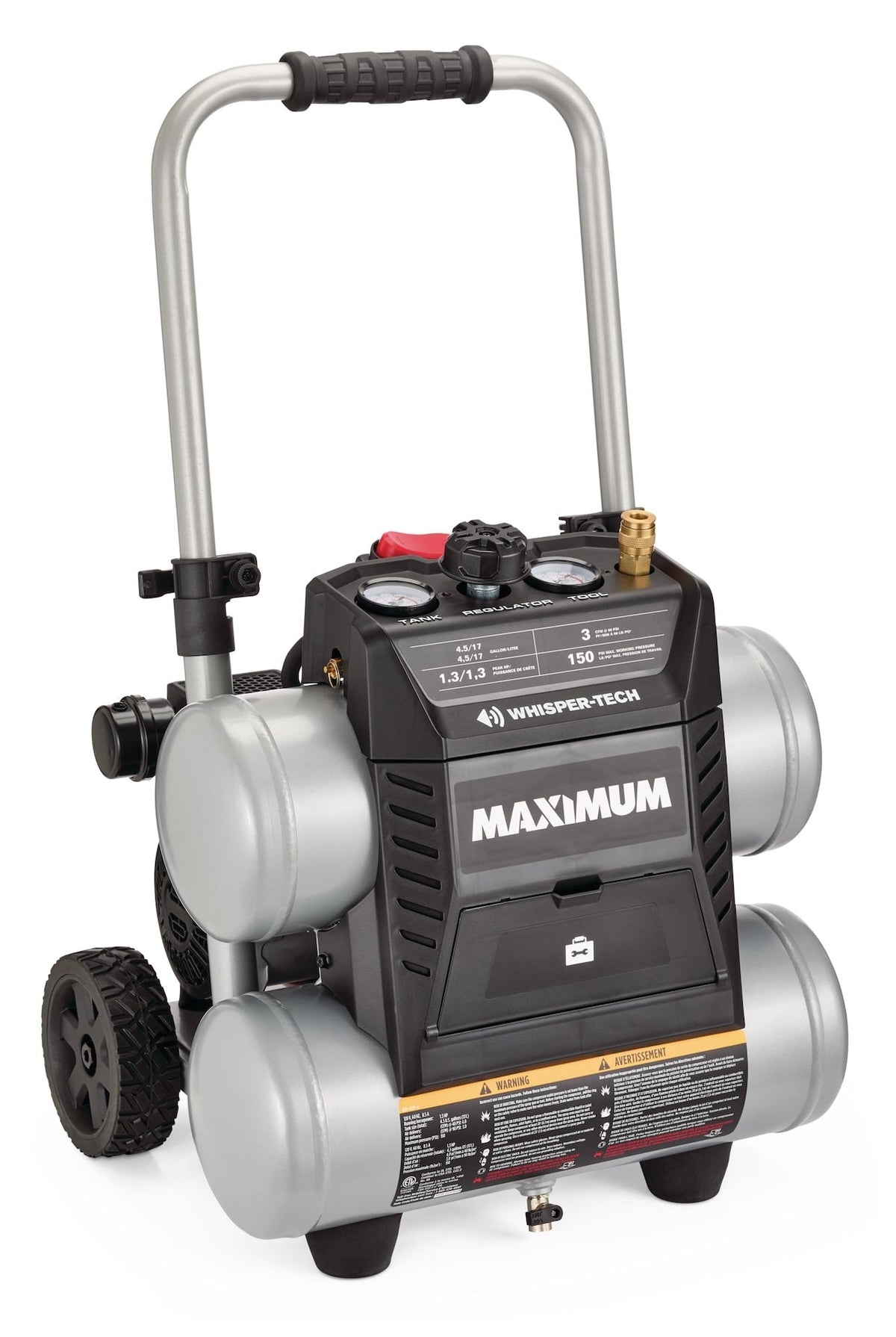 4.5-Gallon Quiet Air Compressor, 150 PSI, 1.3 HP B4G5 - product image 1