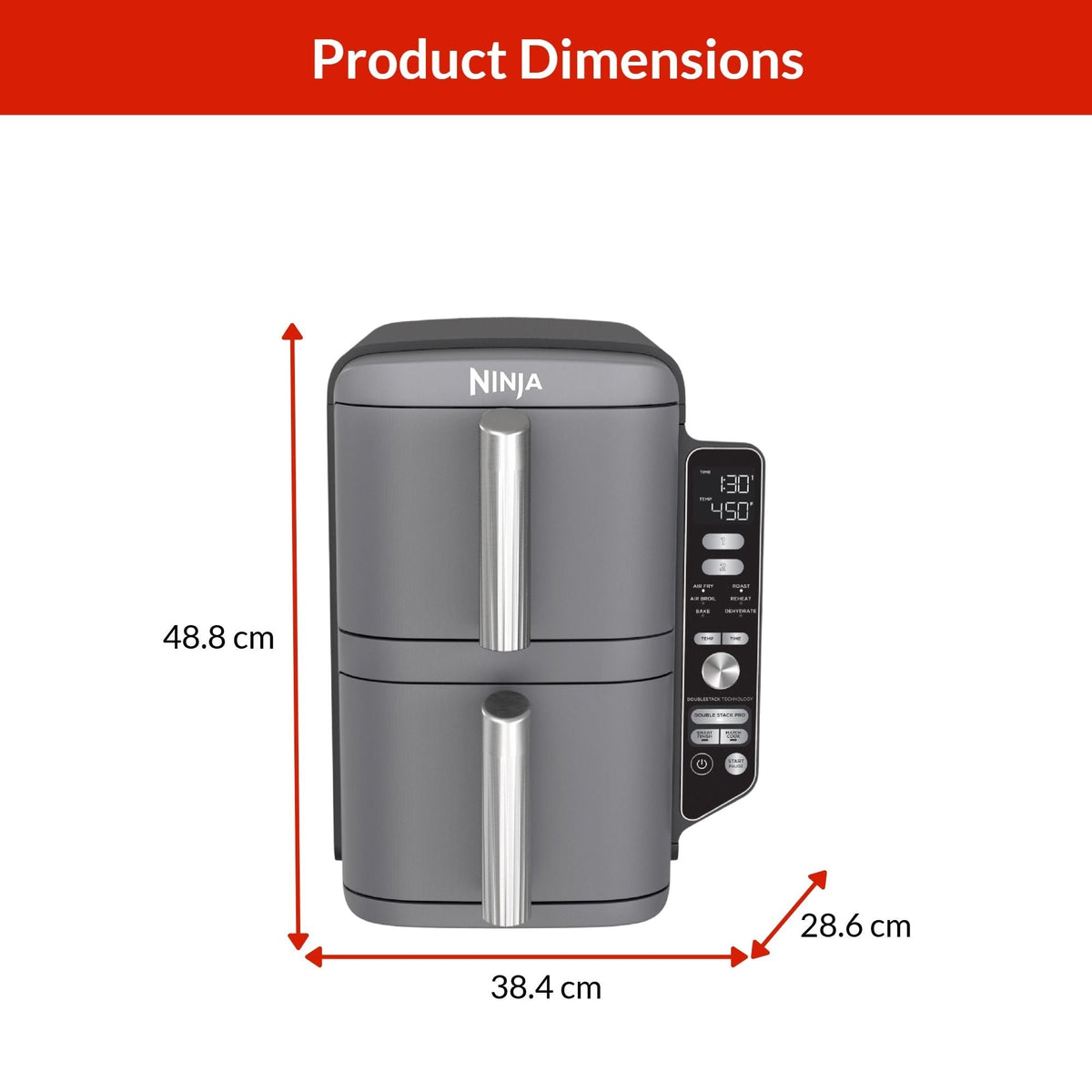 DoubleStack XL Multi-Rack Air Fryer with 2 Baskets & 6 Functions, 10-qt K5F1 - product image 3