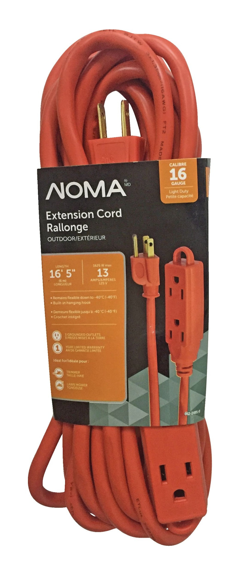 16-ft 5-in 16/3 Outdoor Extension Cord with 3 Grounded Outlets G2X4 - product image 3