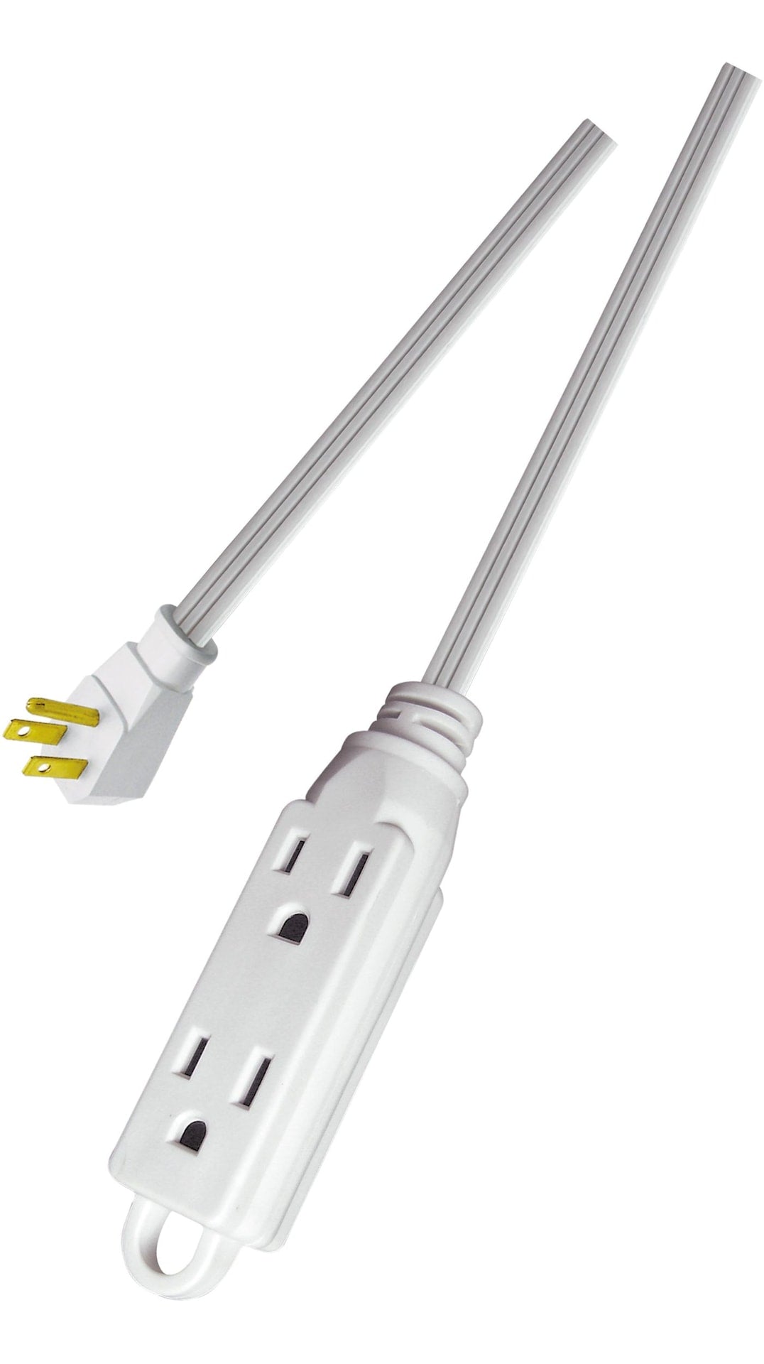 16/3 All-Purpose Extension Cord, Light-Duty, 3 Grounded Outlets, White M3S8 - product image 1