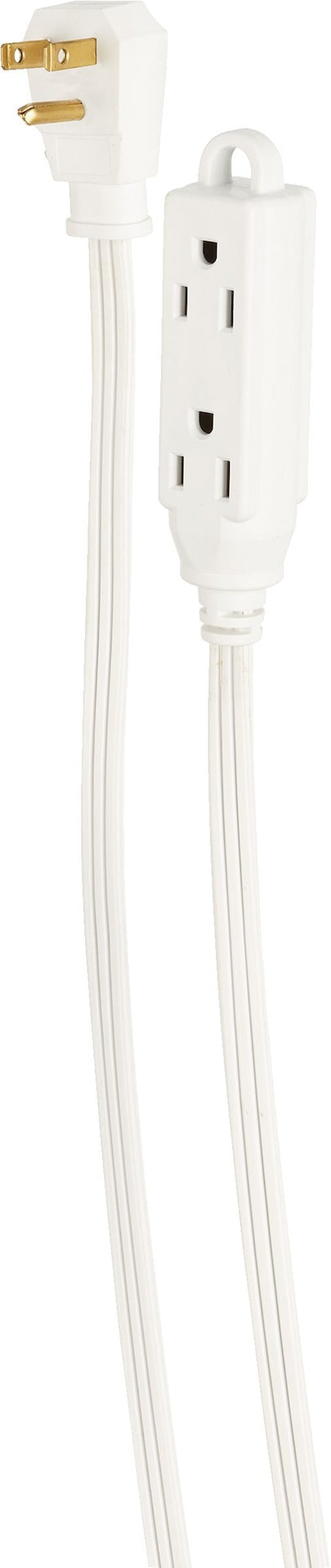 3-ft 3-in 16/3 Indoor Extension Cord with Right Angle Plug, 3 Grounded Outlets, White Z0L8 - product image 4