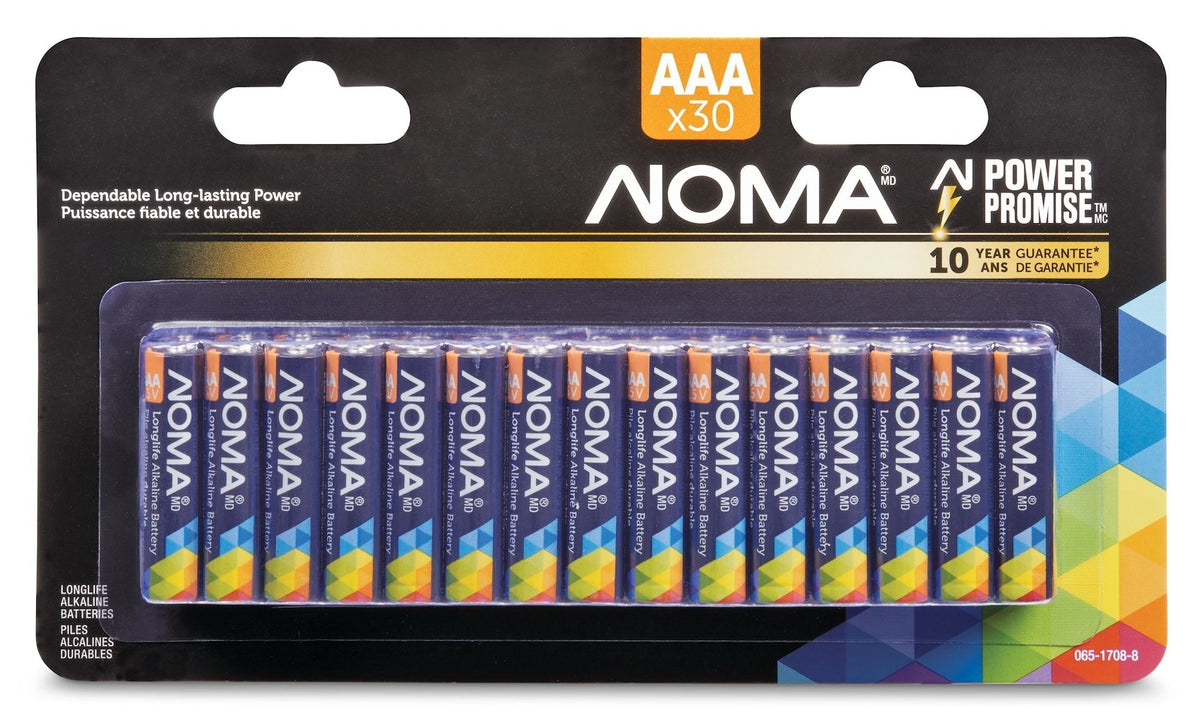 30-pk AAA Alkaline Batteries, Long Lasting, All Purpose B4T5 - product image 1