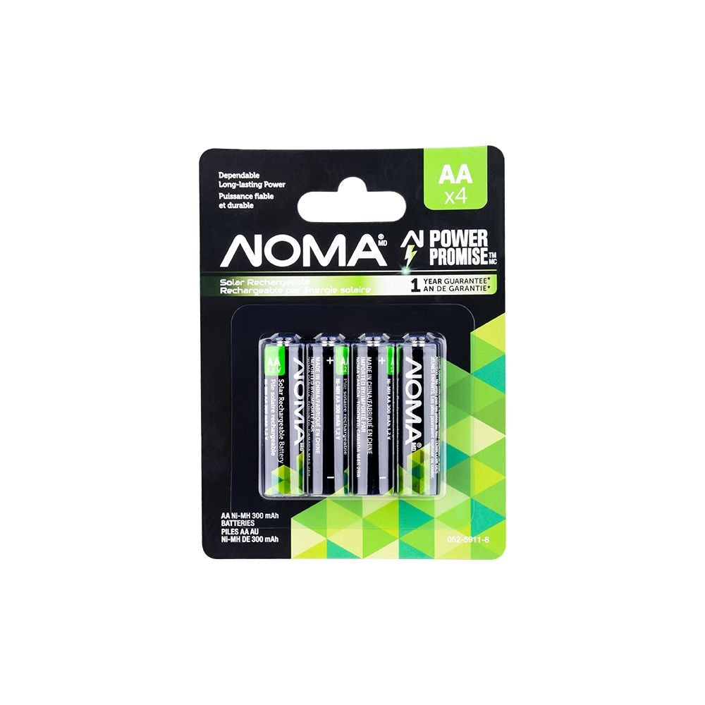 300mAh Outdoor Solar Batteries – AA Ni-MH Rechargeable (4-Pack, 1.2V) D7S2 - product image 2