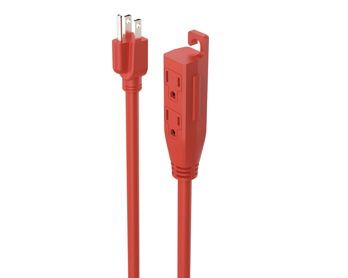 50-ft 16/3 Outdoor Extension Cord with 3 Grounded Outlets & Banana End, Orange F9U6 - product image 2