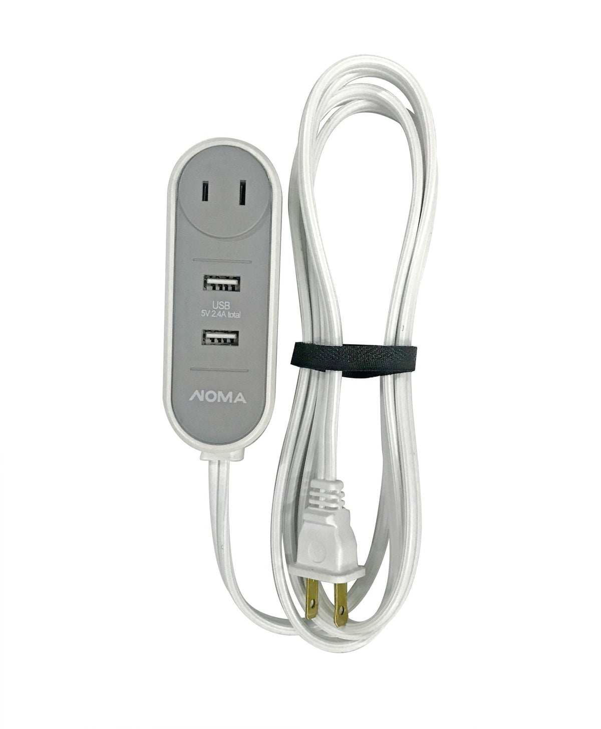 6-ft 6-in 16/2 Extension Cord with 2 USB Outlets, Travel design, White I1V3 - product image 1