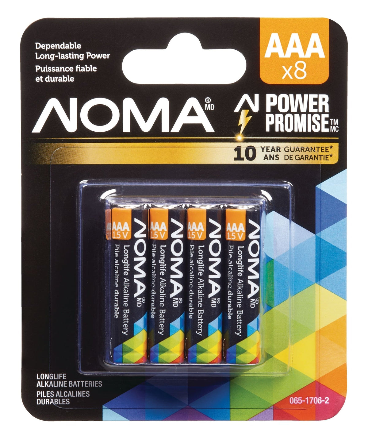 8-pk AAA Alkaline Batteries, Long Lasting, All Purpose I3Z6 - product image 1