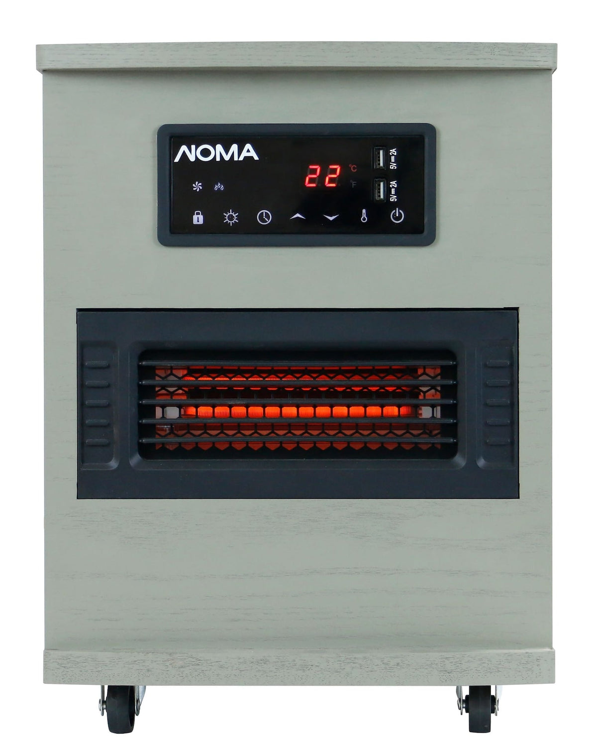 Ashwood Infrared Wood Cabinet Heater with Remote Control and Thermostat, Grey D0F5 - product image 1