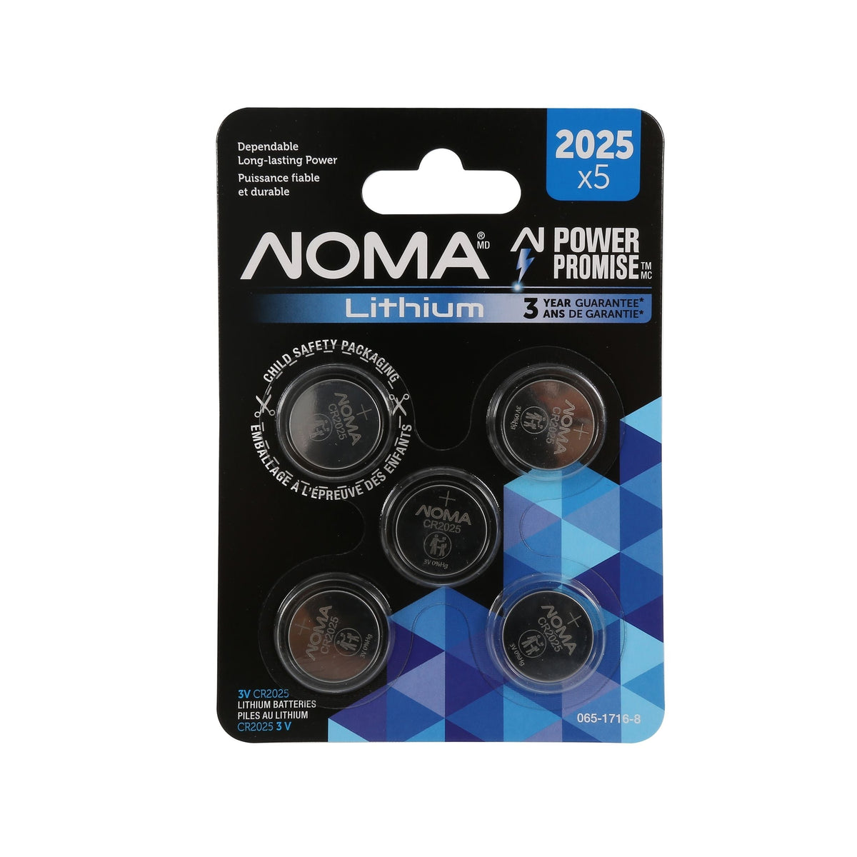 CR2025 3V / 3 Volt Lithium Coin Cell Batteries, Long Lasting, 5-pk M2Q3 - product image 1