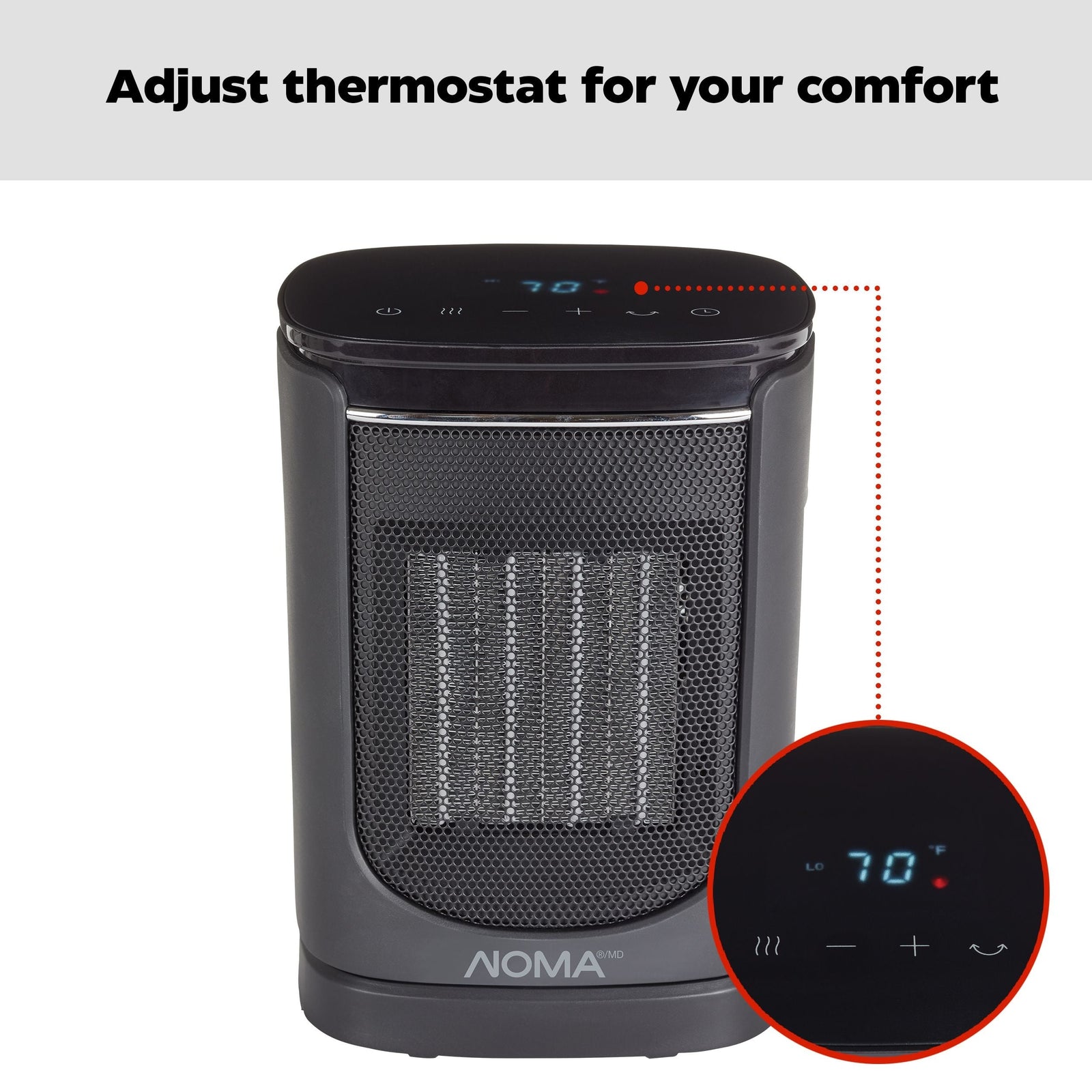 Digital Ceramic Desk Heater with LED Display W5N4 - product image 3