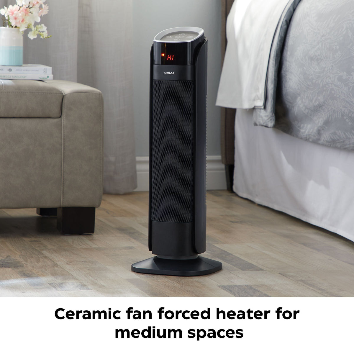 Oscillating Tower Ceramic Heater withRemote Control & Thermostat, 1500W, Black, 24-in V0M1 - product image 6