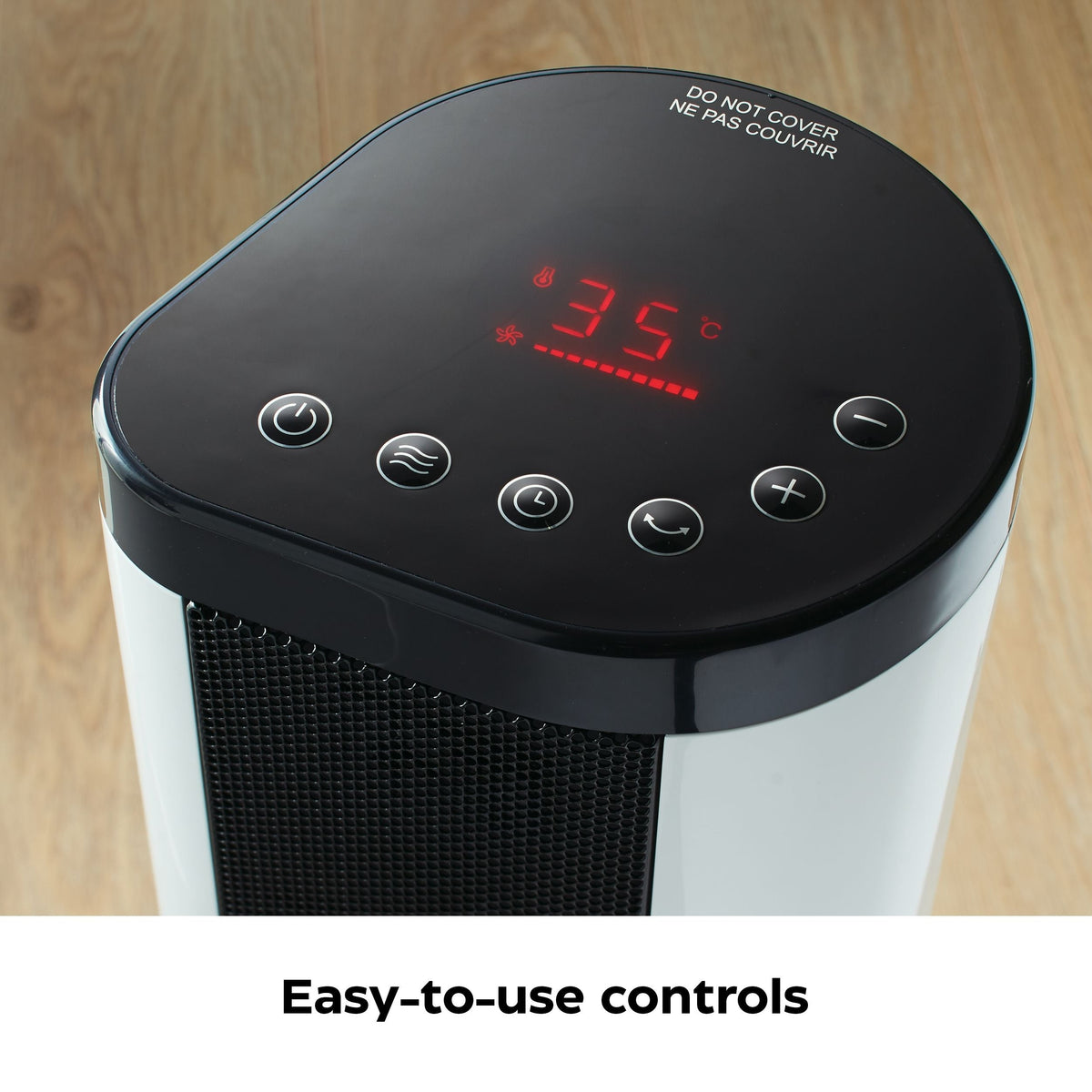 Oscillating Tower/Baseboard Heater withRemote Control & Thermostat, 1500W, White G8F3 - product image 5