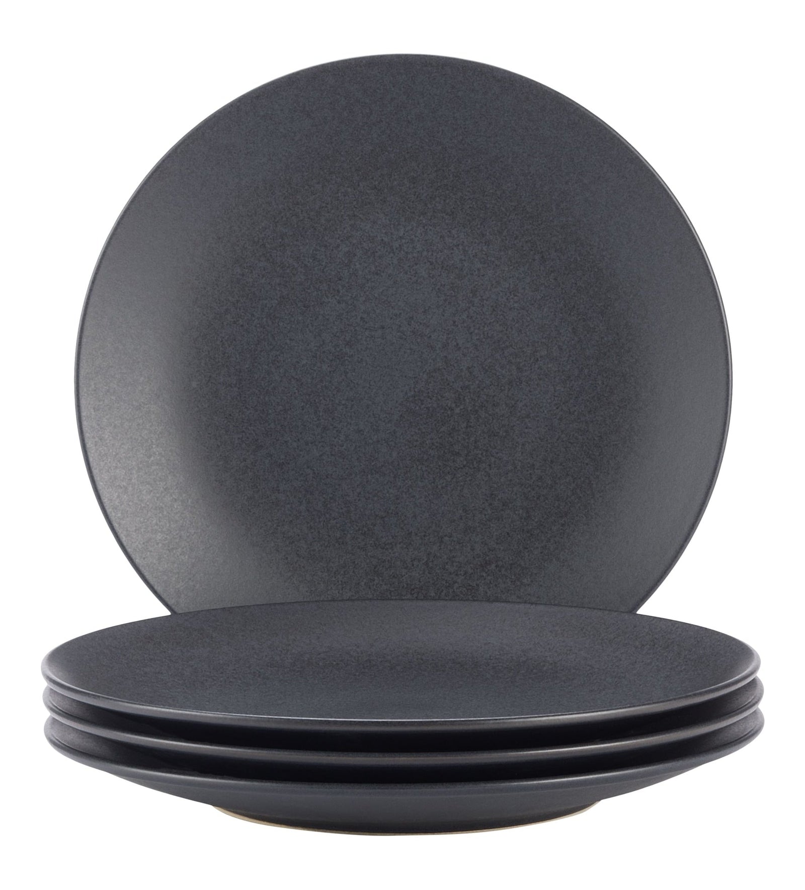 Dorset Stoneware Dinner Plate Set, Black Reactive, 4-pk, Oven Safe H7Y9 - product image 1