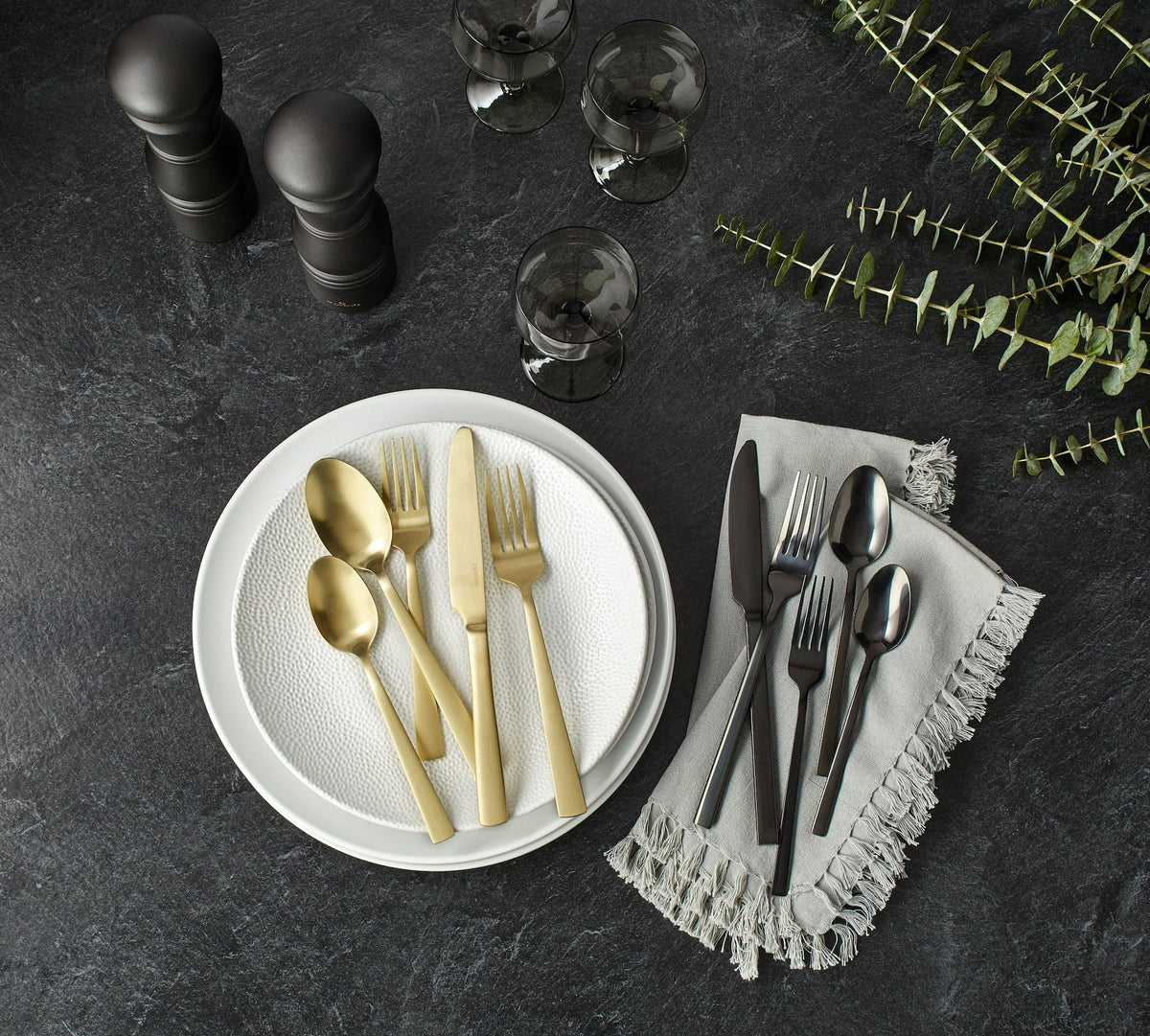 Summerside Champagne Matte Stainless Steel Flatware Set, Serves 4, 20-pc E1R6 - product image 7