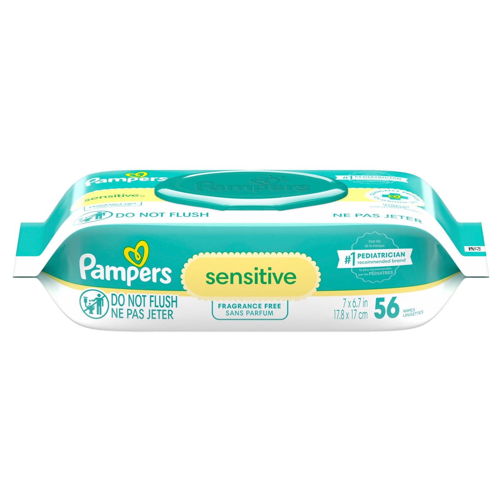 Sensitive Baby Wipes 1X Pop-Top, 56 Count Q2T4 - product image 1