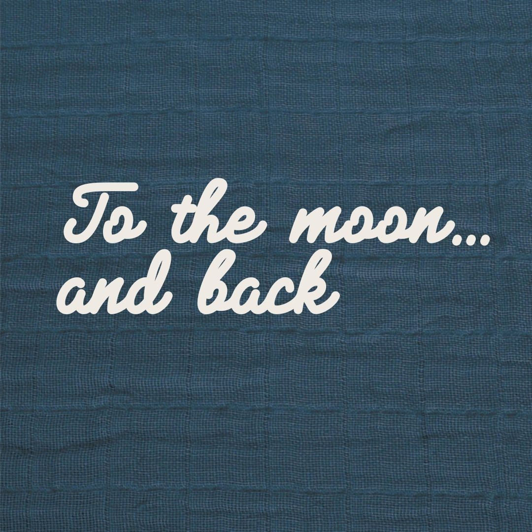 Cotton Muslin Baby Swaddle Blanket, Navy Q2X6 - product image 1