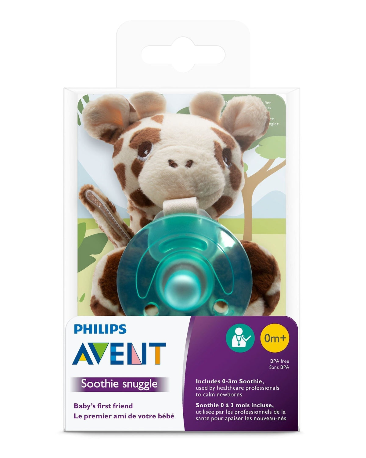 Soothie Snuggle Pacifier, Giraffe, Ages 0-3m N2T2 - product image 1