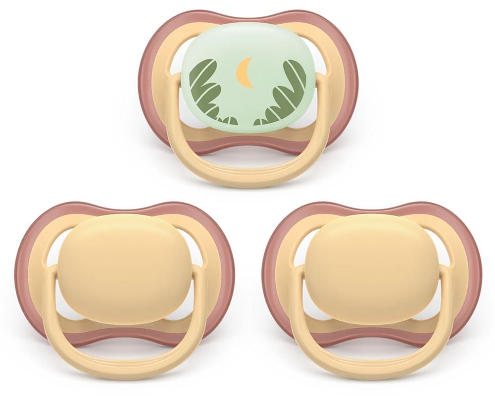 Ultra air Pacifier 0-6 Months All Day, Yellow, 3-pk Q0R4 - product image 1