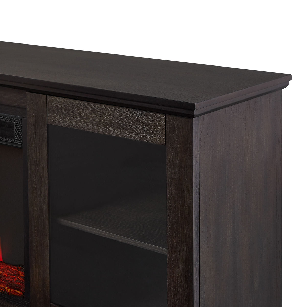Flame Benjamin Landscape Electric Fireplace TV Stand, 81-in, 1500W, Includes Remote Control, Weathered Wood A4I8 - product image 3