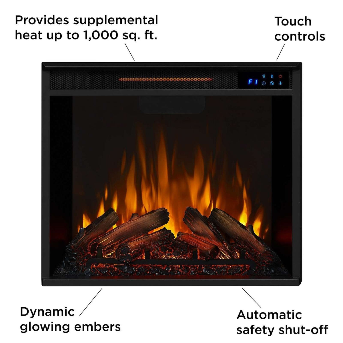 Flame Valmont Media Indoor Electric Fireplace TV Stand, 74-in, 1500W, Includes Remote Control & Firebox, Dark Mahogany Y7B1 - product image 8