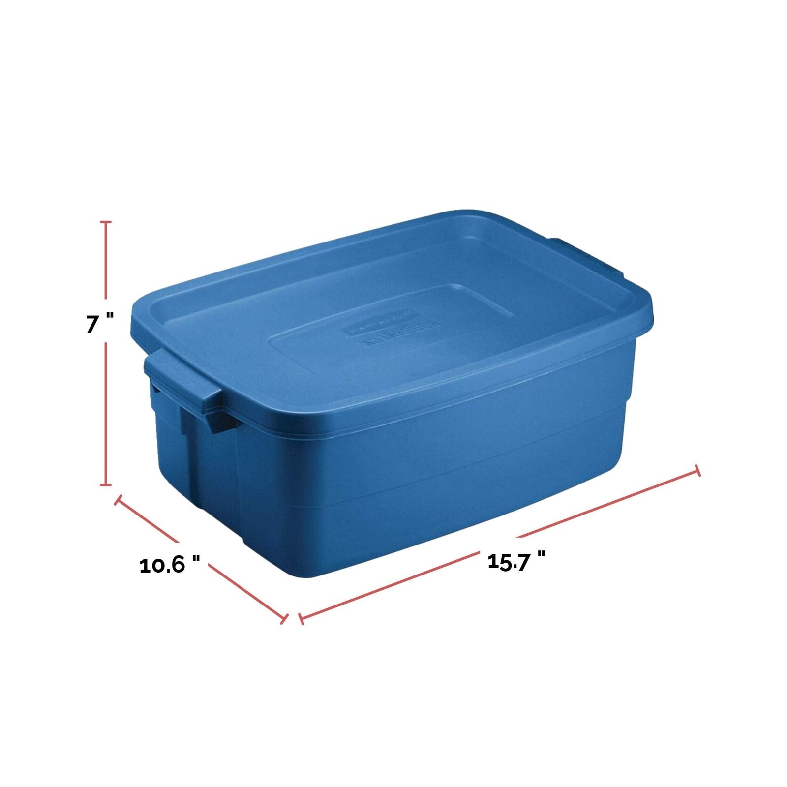 Roughneck Stackable Storage Box with Lid, 11-L, Blue E0U7 - product image 2