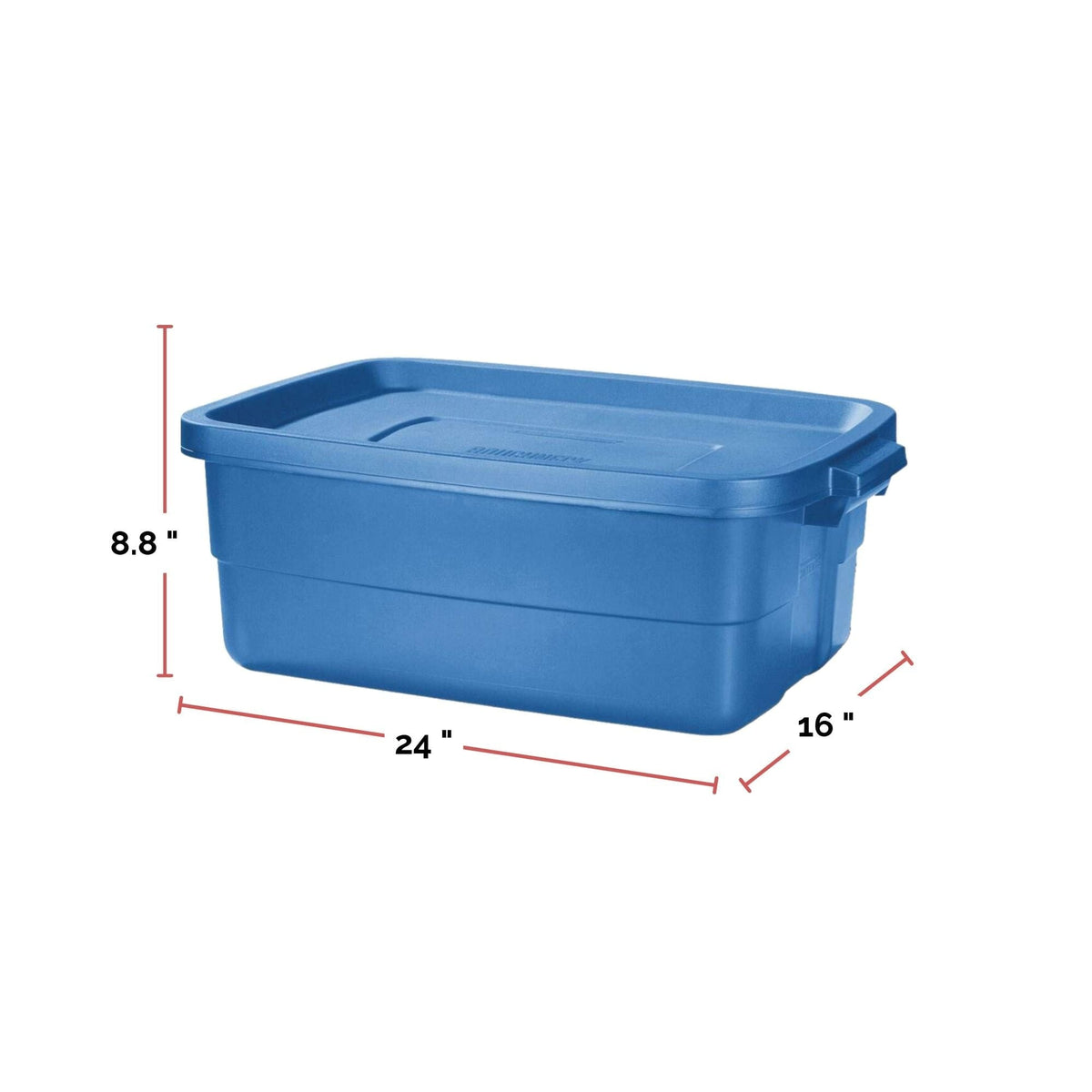 Roughneck Stackable Storage Box with Lid, 38-L, Blue V4X2 - product image 2