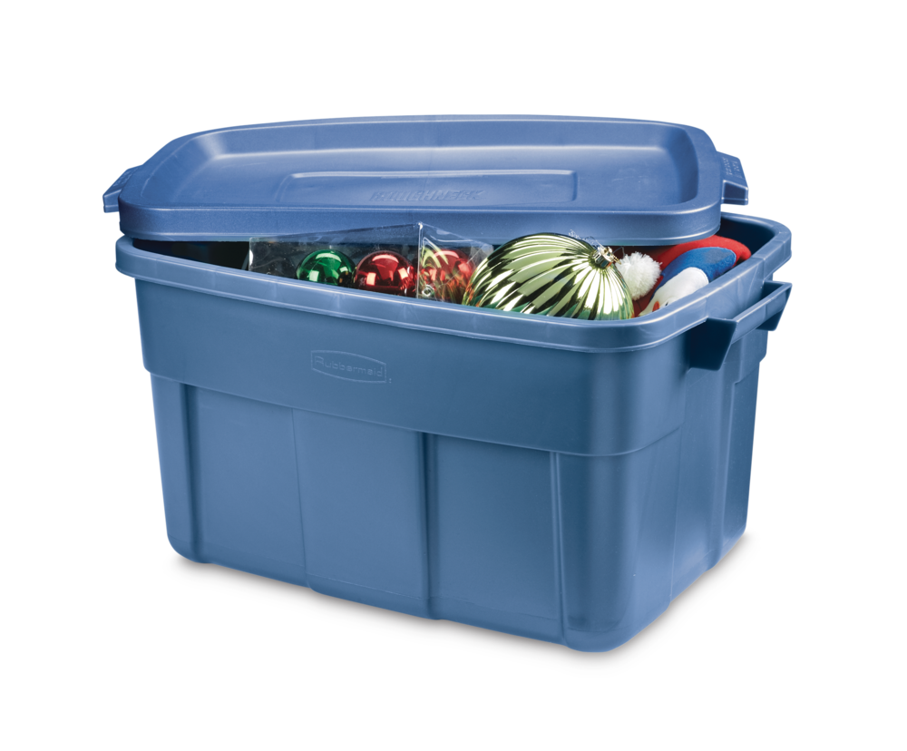 Roughneck Stackable Storage Box with Lid, 53-L, Blue Y2Z7 - product image 2