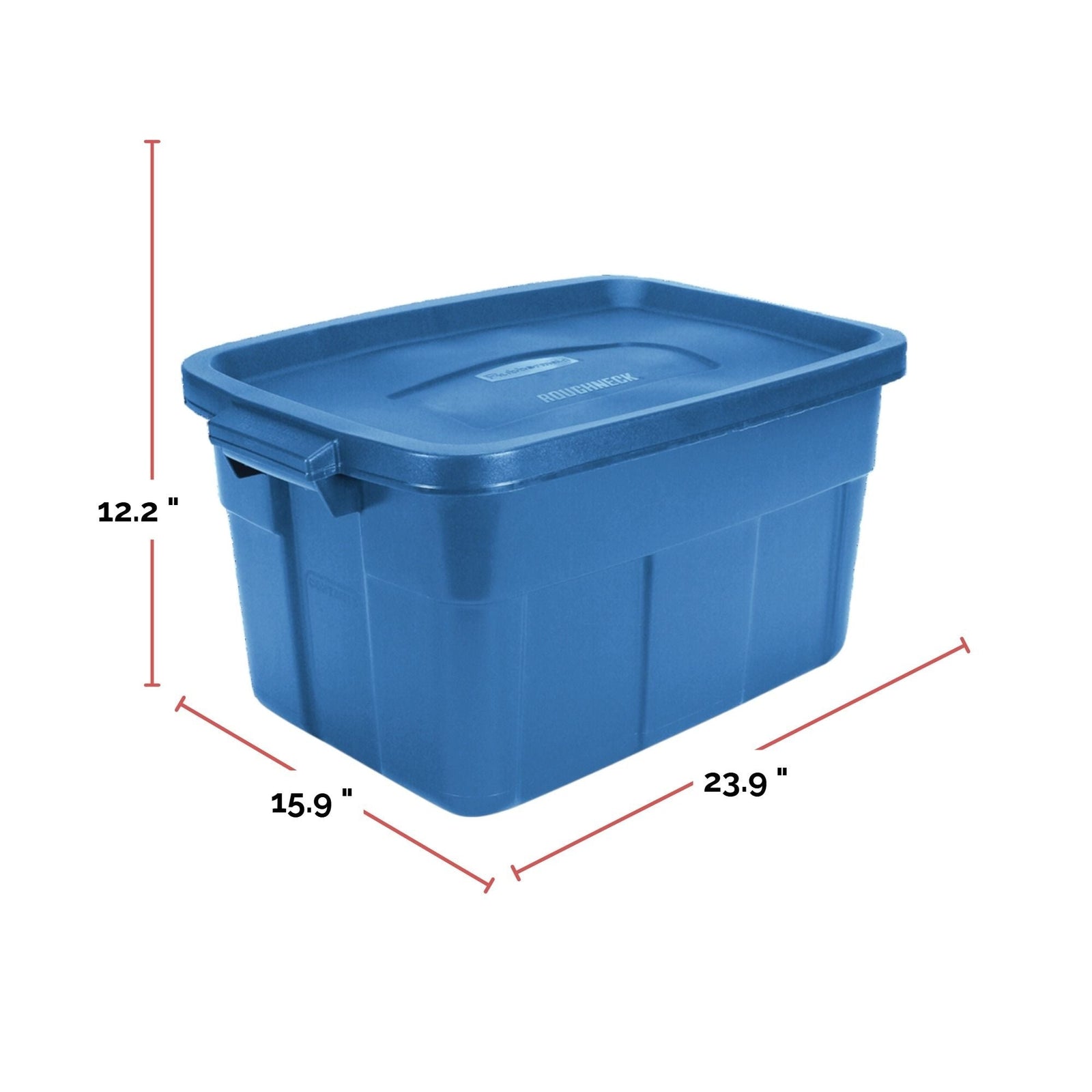 Roughneck Stackable Storage Box with Lid, 53-L, Blue Y2Z7 - product image 3