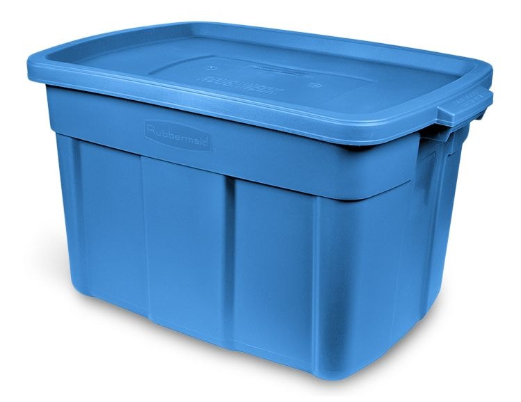 Roughneck Stackable Storage Box with Lid, 68-L, Blue Q9O6 - product image 1
