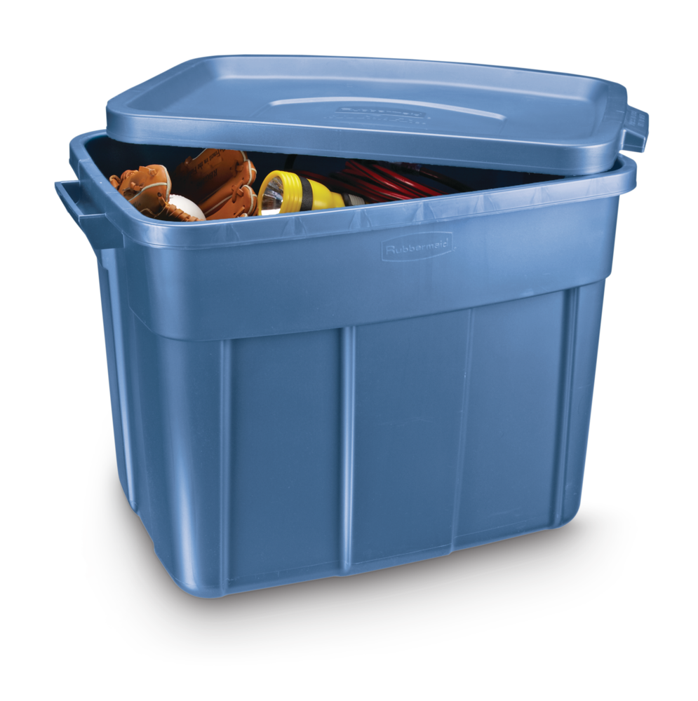 Roughneck Stackable Storage Box with Lid, 68-L, Blue Q9O6 - product image 2