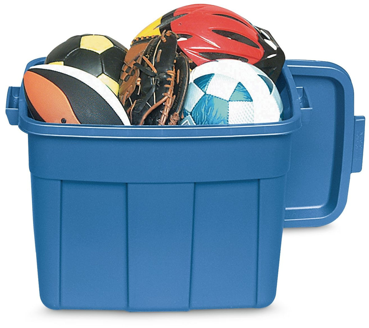 Roughneck Stackable Storage Box with Lid, 68-L, Blue Q9O6 - product image 3