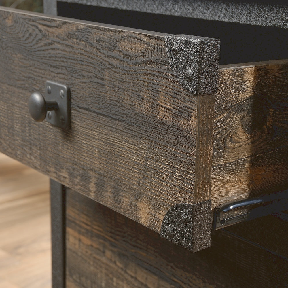 Steel Pedestal River File Cabinet with Drawers, Carbon Oak P6A4 - product image 8