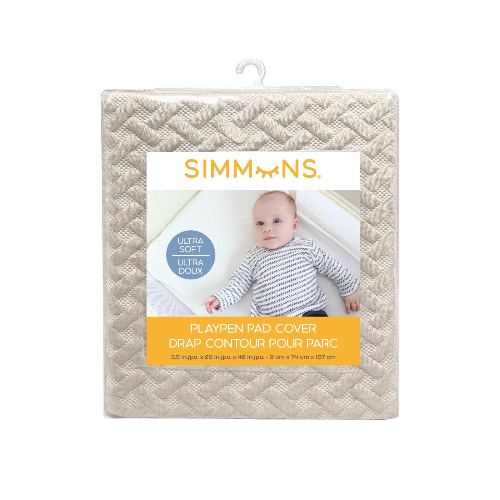 Playpen Ultra Soft Pad Cover, Sand, 42-in V5C9 - product image 1