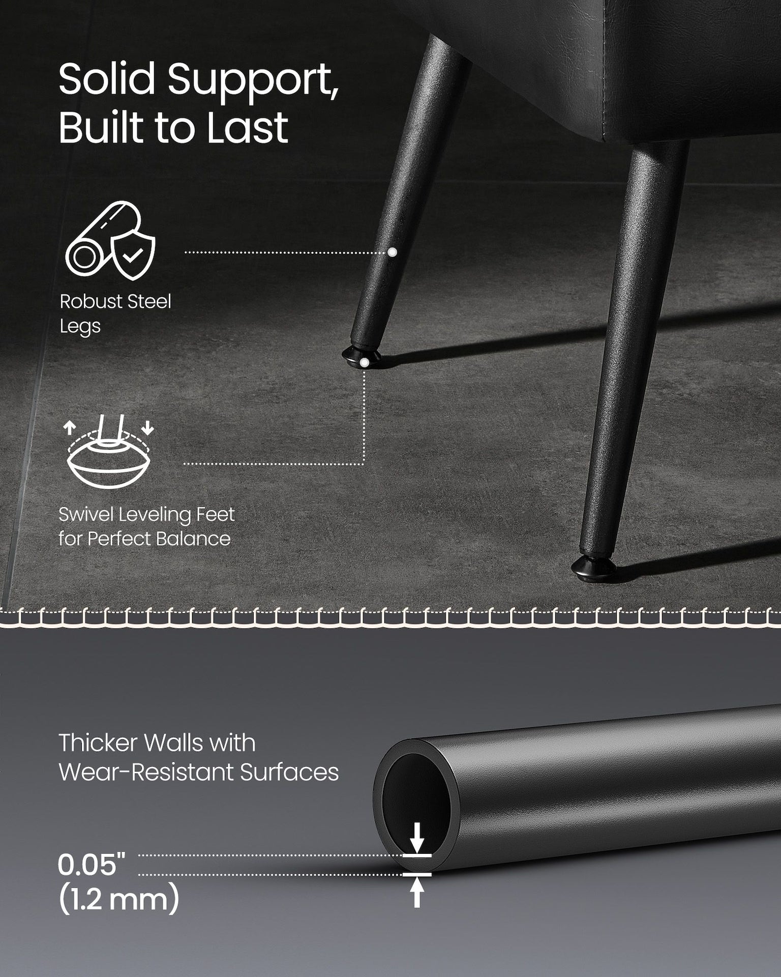 Home Mid-Century Ink Black Ottoman Storage Bench Y1P6 - product image 7