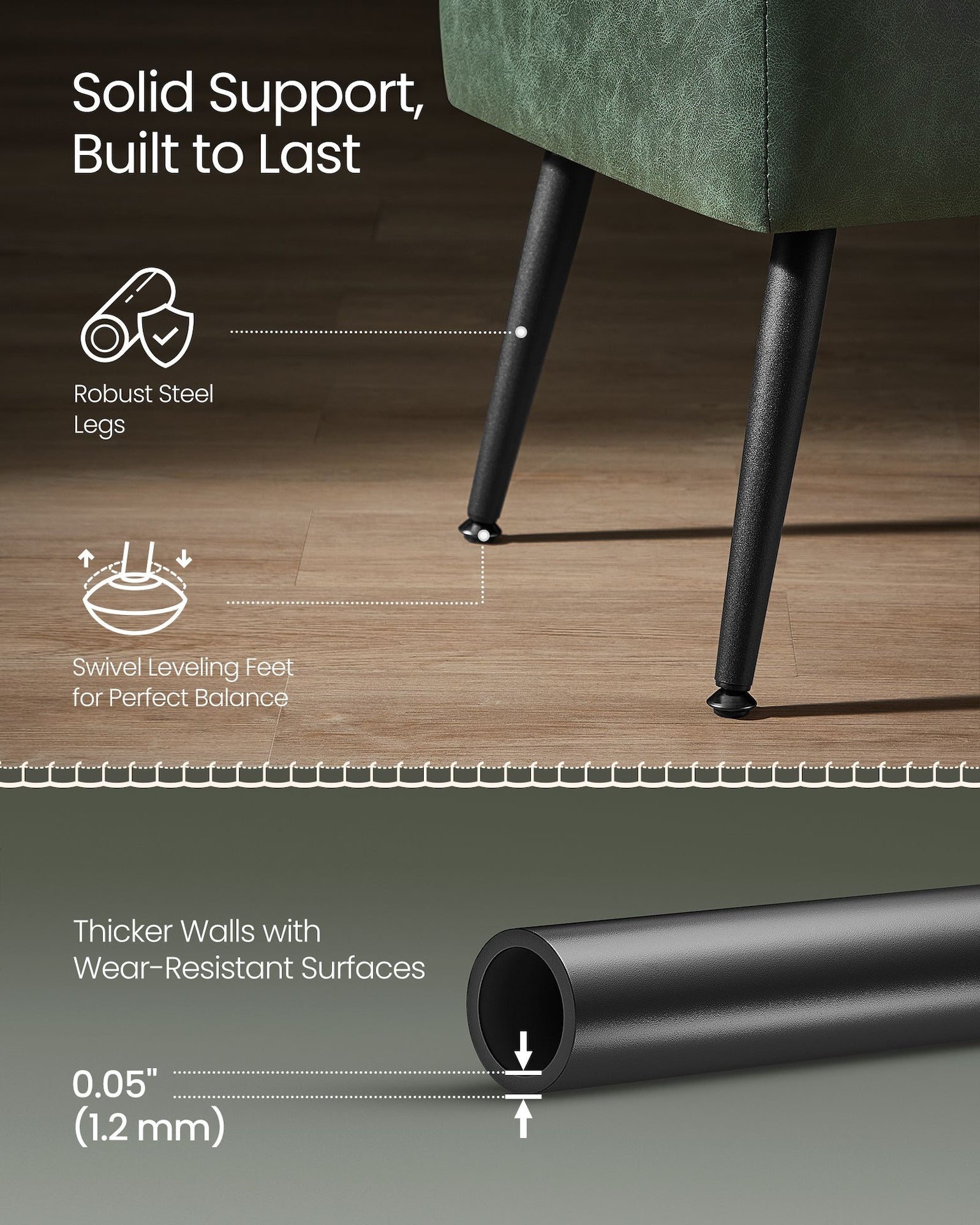 Home Modern Forest Green Ottoman Storage Bench G8O9 - product image 5