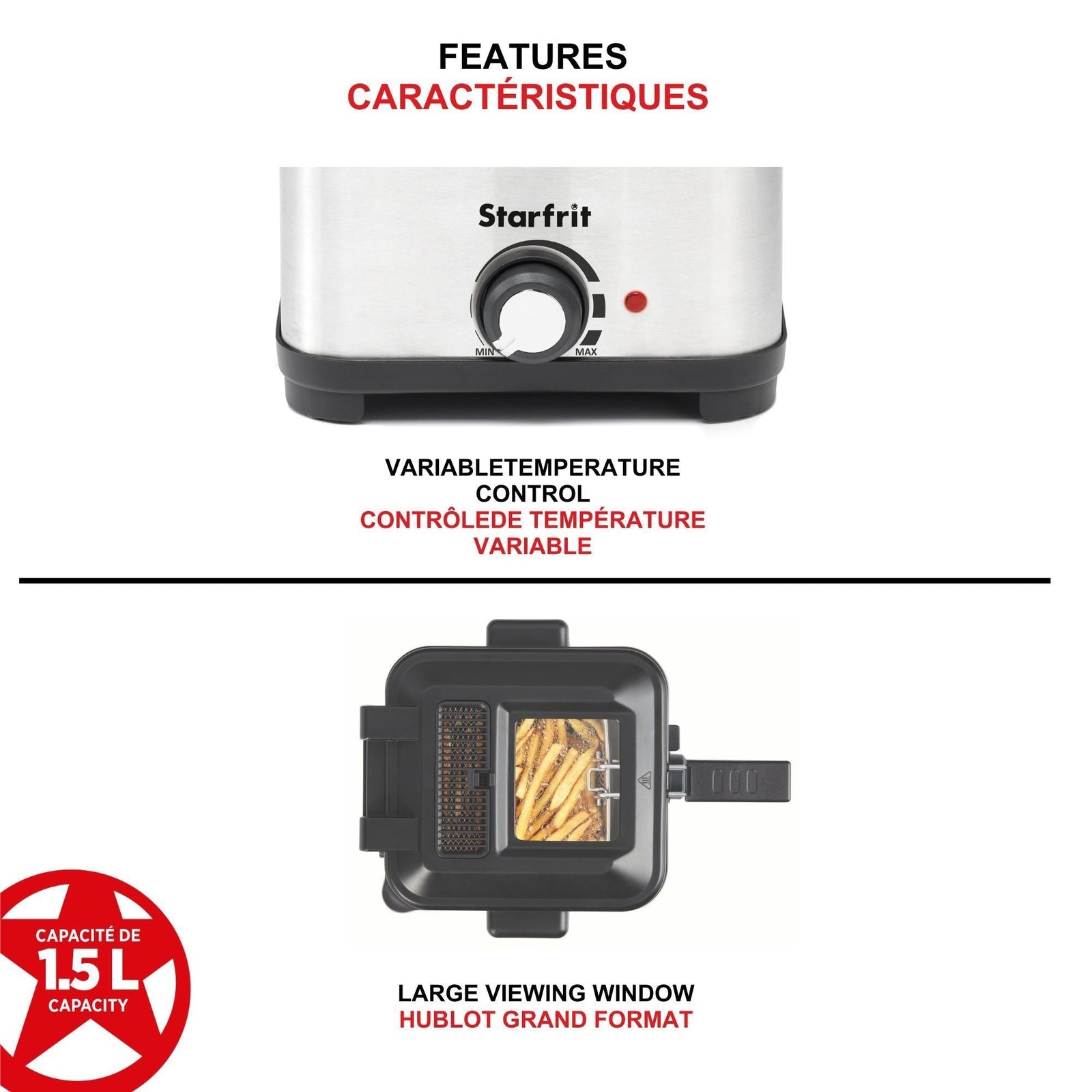 Deep Fryer with Variable Temperature Control, 1.5-L H2I8 - product image 3