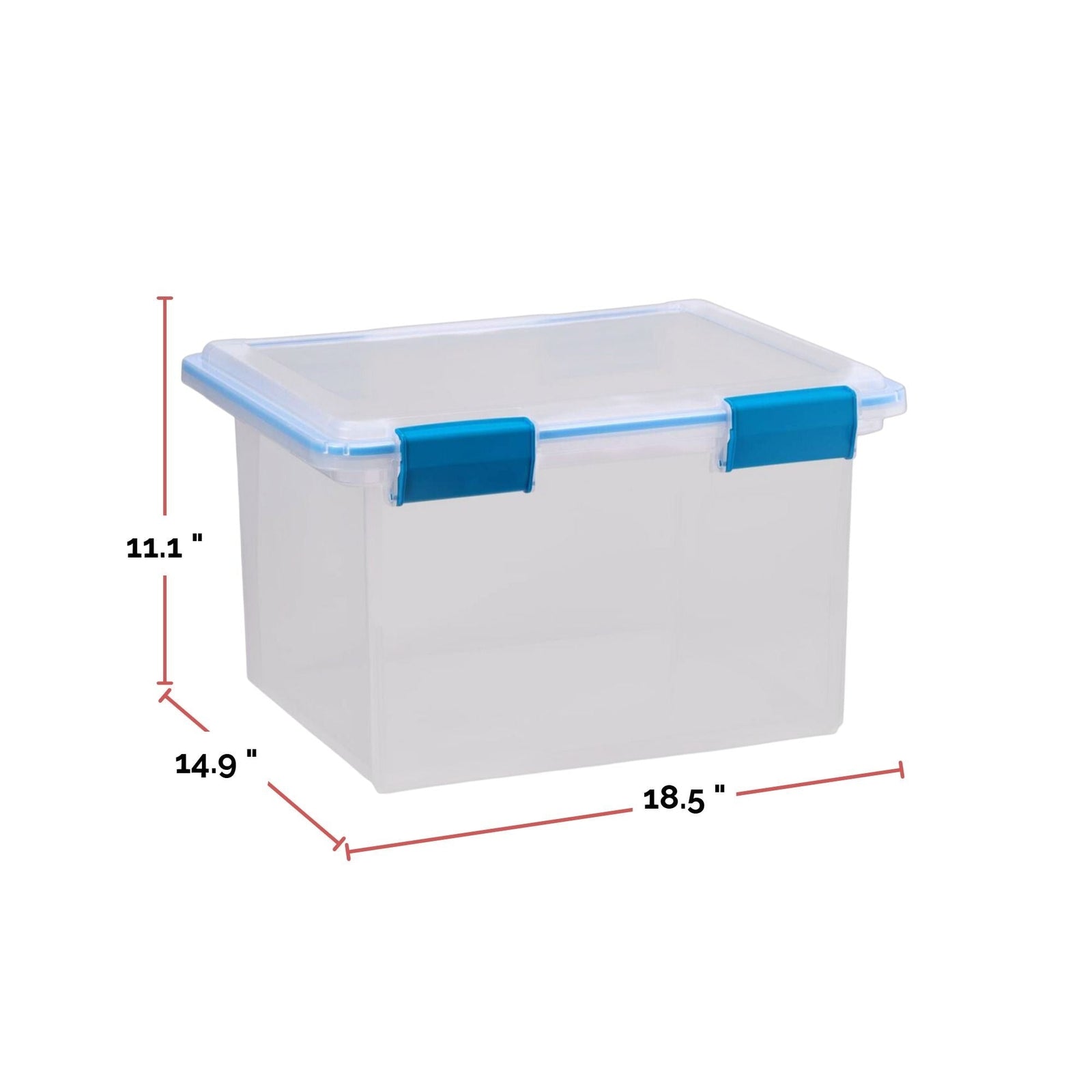 Clear Storage Box with Gasketed Lid, 30-L U5W3 - product image 4