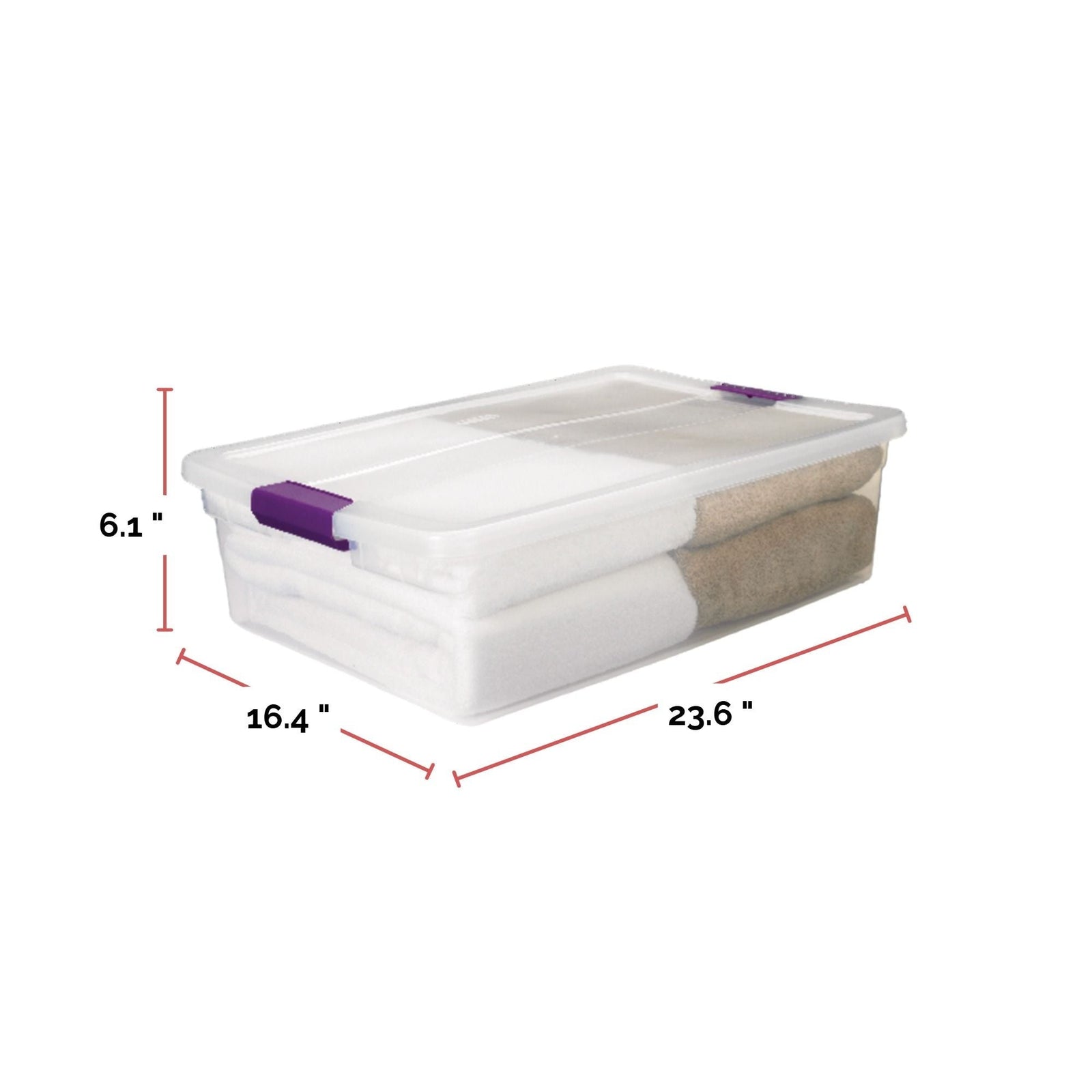 ClearView Storage Box with Latched Lid, 30-L J7I9 - product image 2