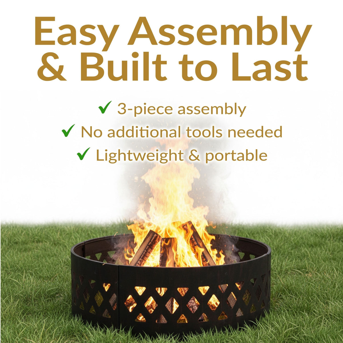 Decor Cut Out Wood-Burning Fire Ring, 36-in T9M6 - product image 5