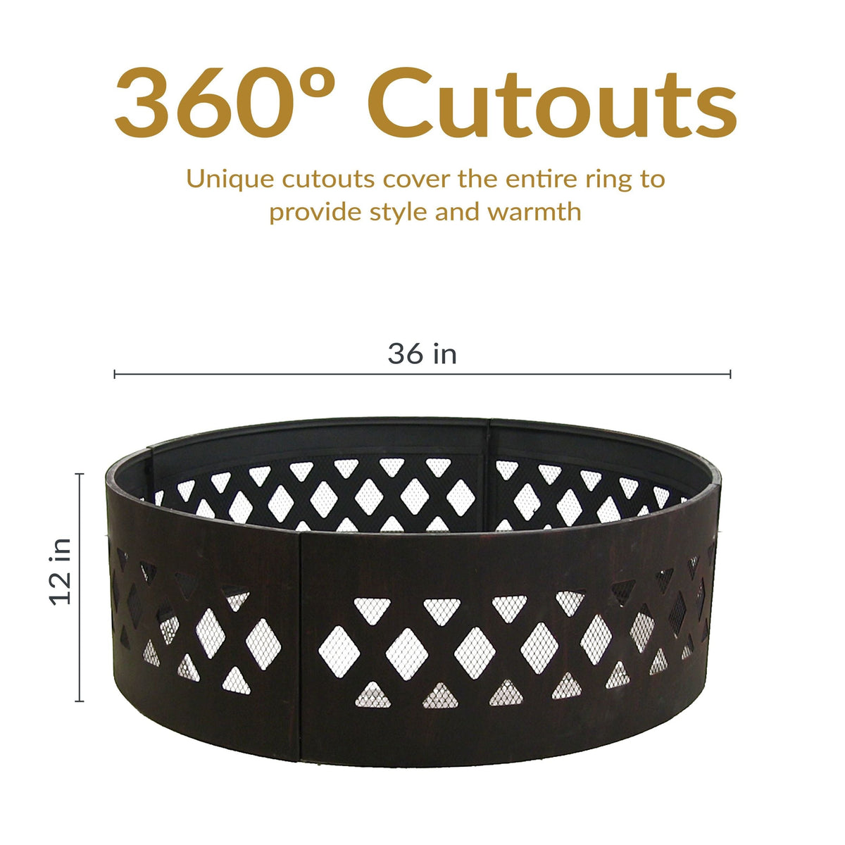 Decor Cut Out Wood-Burning Fire Ring, 36-in T9M6 - product image 8