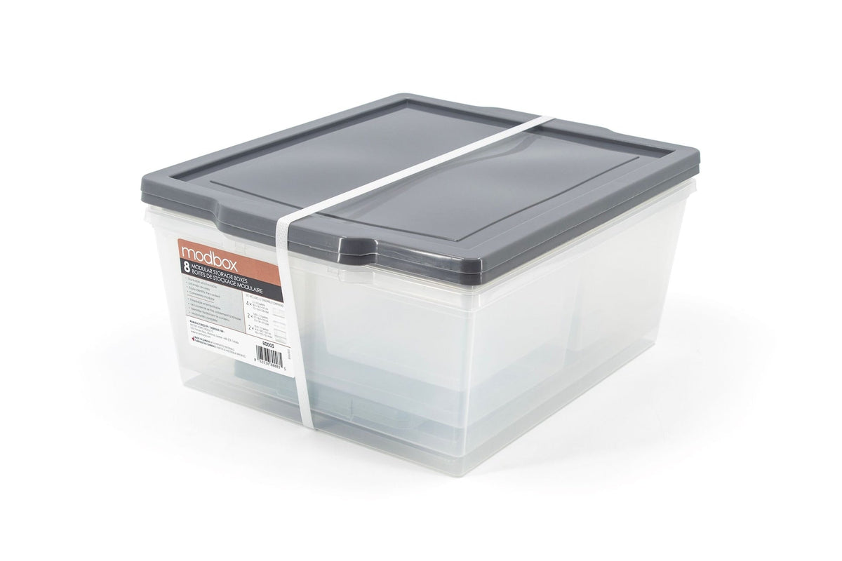 Store Modbox Modular Storage Bin with Lid, 8-pk F7V9 - product image 3