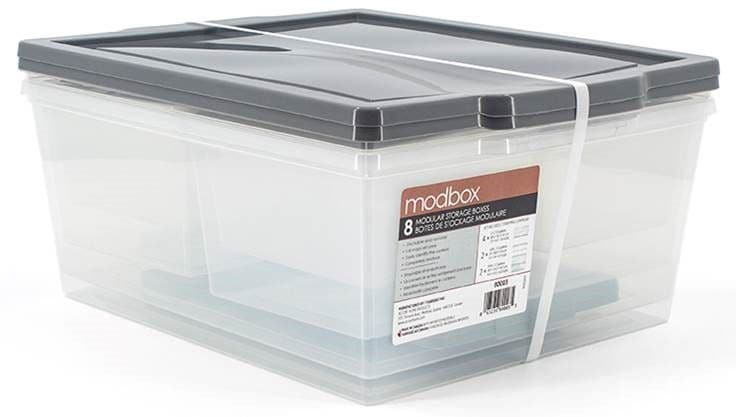 Store Modbox Modular Storage Bin with Lid, 8-pk F7V9 - product image 4