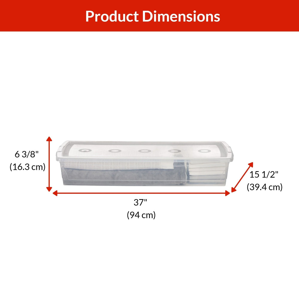type A Clarity Transparent Under the Bed Storage Box with Lid, 50-L N6I0 - product image 3