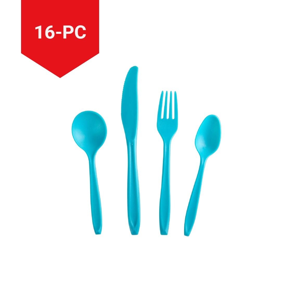 Reusable BPA-Free Plastic Camp Cutlery Set, 16-pc T2G4 - product image 3