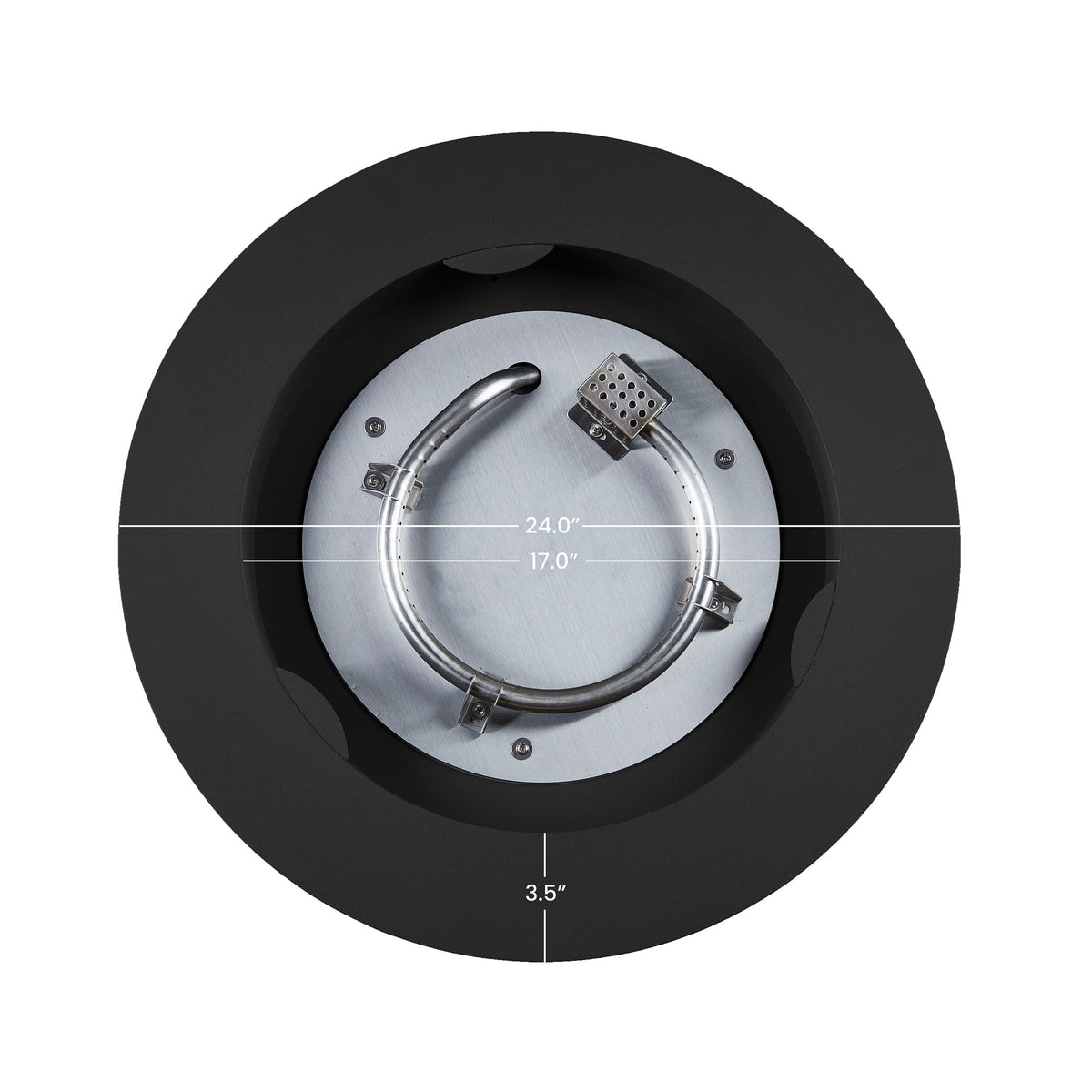 Steel Propane Fire Pit Hidden Tank in Black, 24-in Z2W6 - product image 6