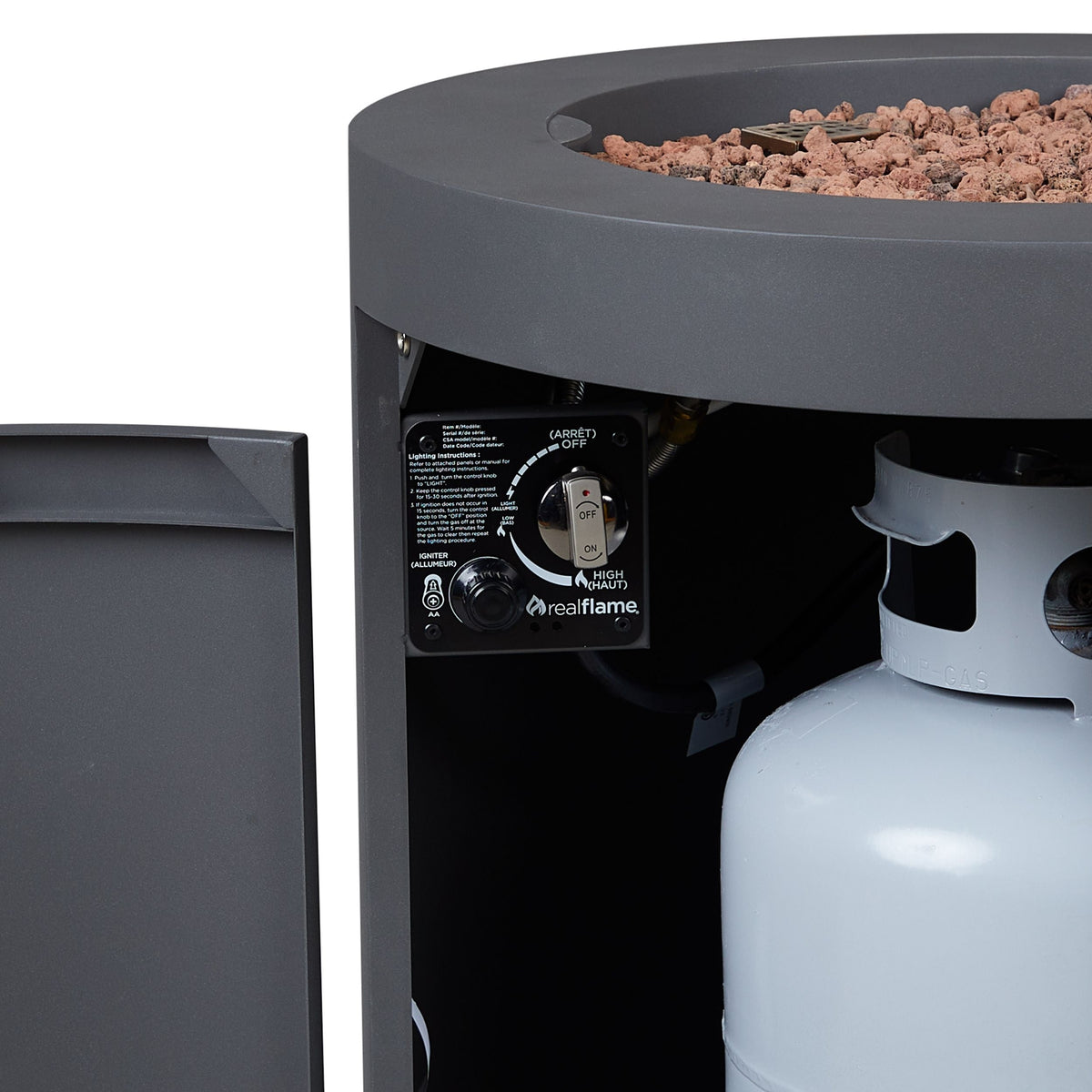 Steel Propane Fire Pit Hidden Tank in Slate, 24-in D6Q3 - product image 8