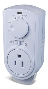 Heater Plug-in Thermostat for Portable Space Heater & AC, White W3H7 - product image 1