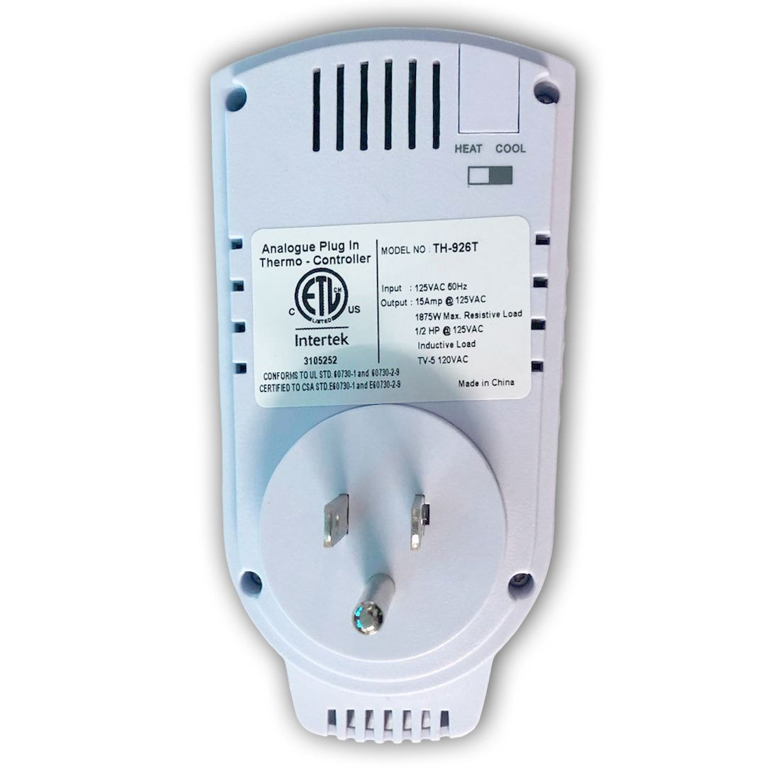 Heater Plug-in Thermostat for Portable Space Heater & AC, White W3H7 - product image 4