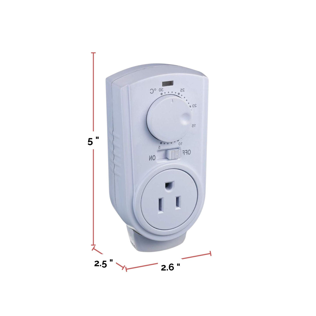 Heater Plug-in Thermostat for Portable Space Heater & AC, White W3H7 - product image 5